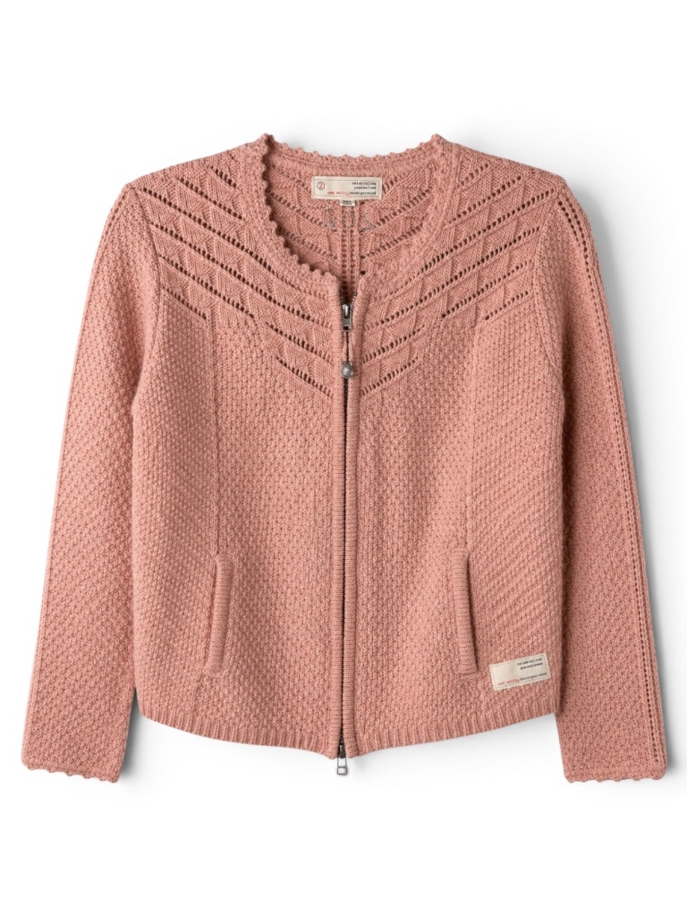 Odd Molly “202” Coral Pink Knit Cardigan | Dual Zip Boho Sweater‎ | Size 2